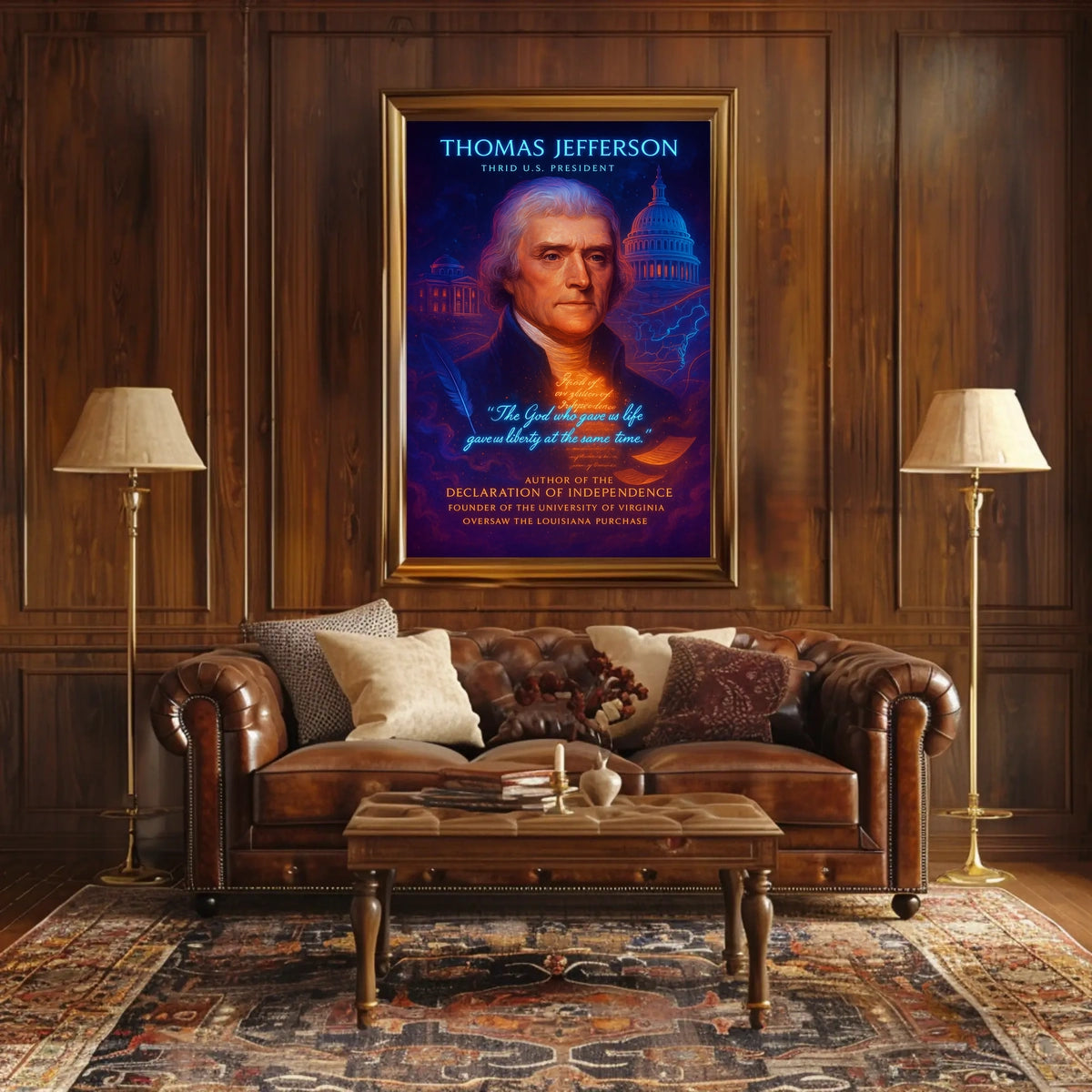 Thomas Jefferson 3rd U.S. President Poster