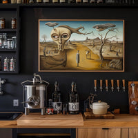 Surreal Head with Tree in Dreamlike Artistic Poster