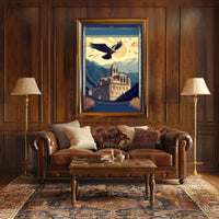 Majestic Fortress Beneath the Soaring Eagle Poster