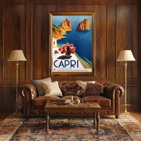 Capri Isola del Sole Travel Poster PosterGoat
