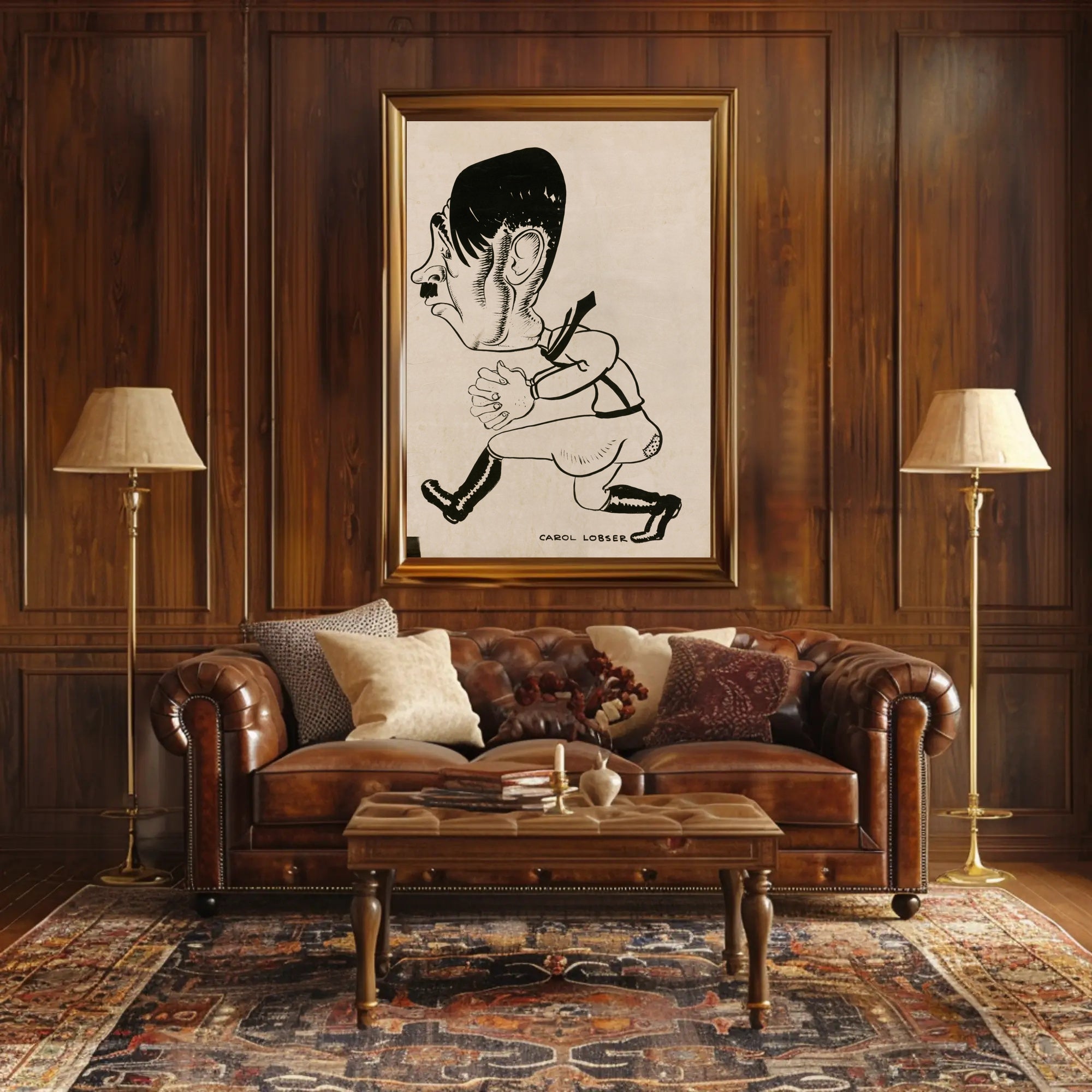 Caricature of a Historical Figure Poster PosterGoat