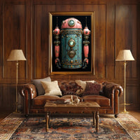 Steampunk Robot Design Poster