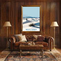 White Sands National Park Illustration Poster