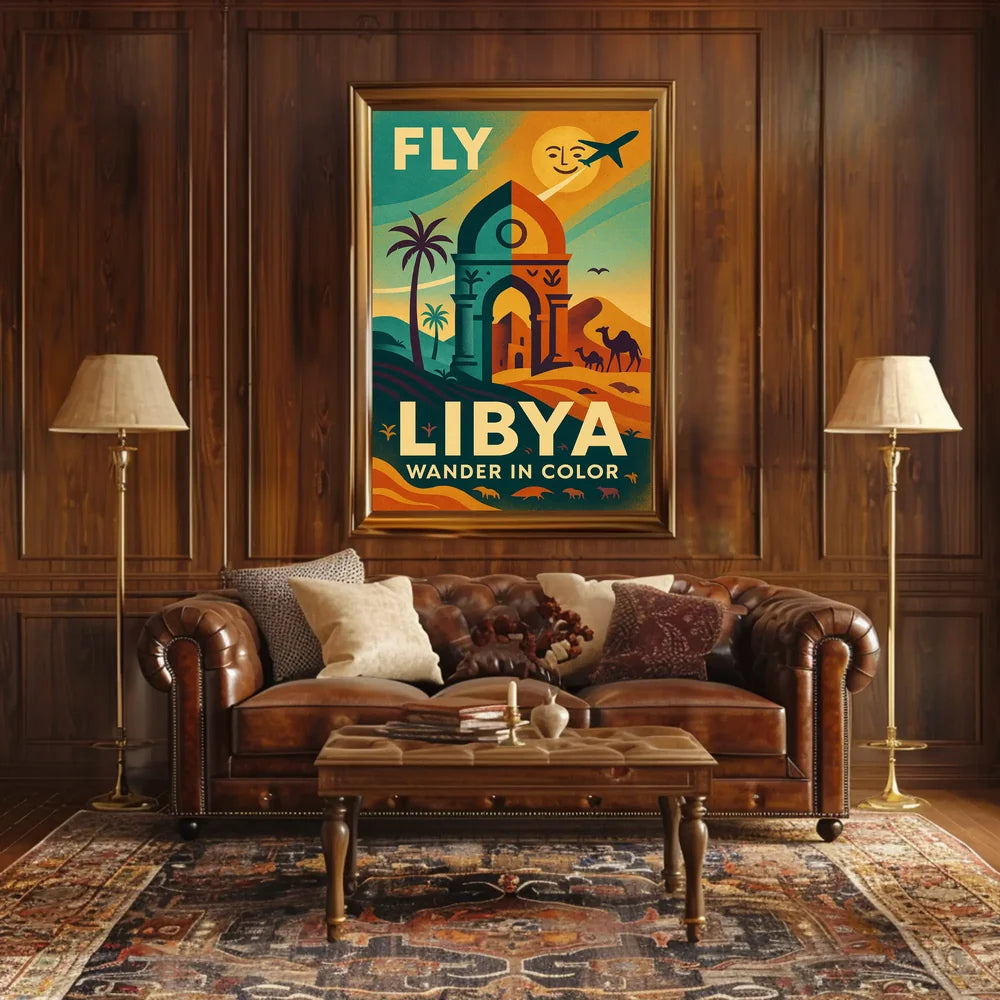 Wander in Color Libya Travel Adventure Poster PosterGoat