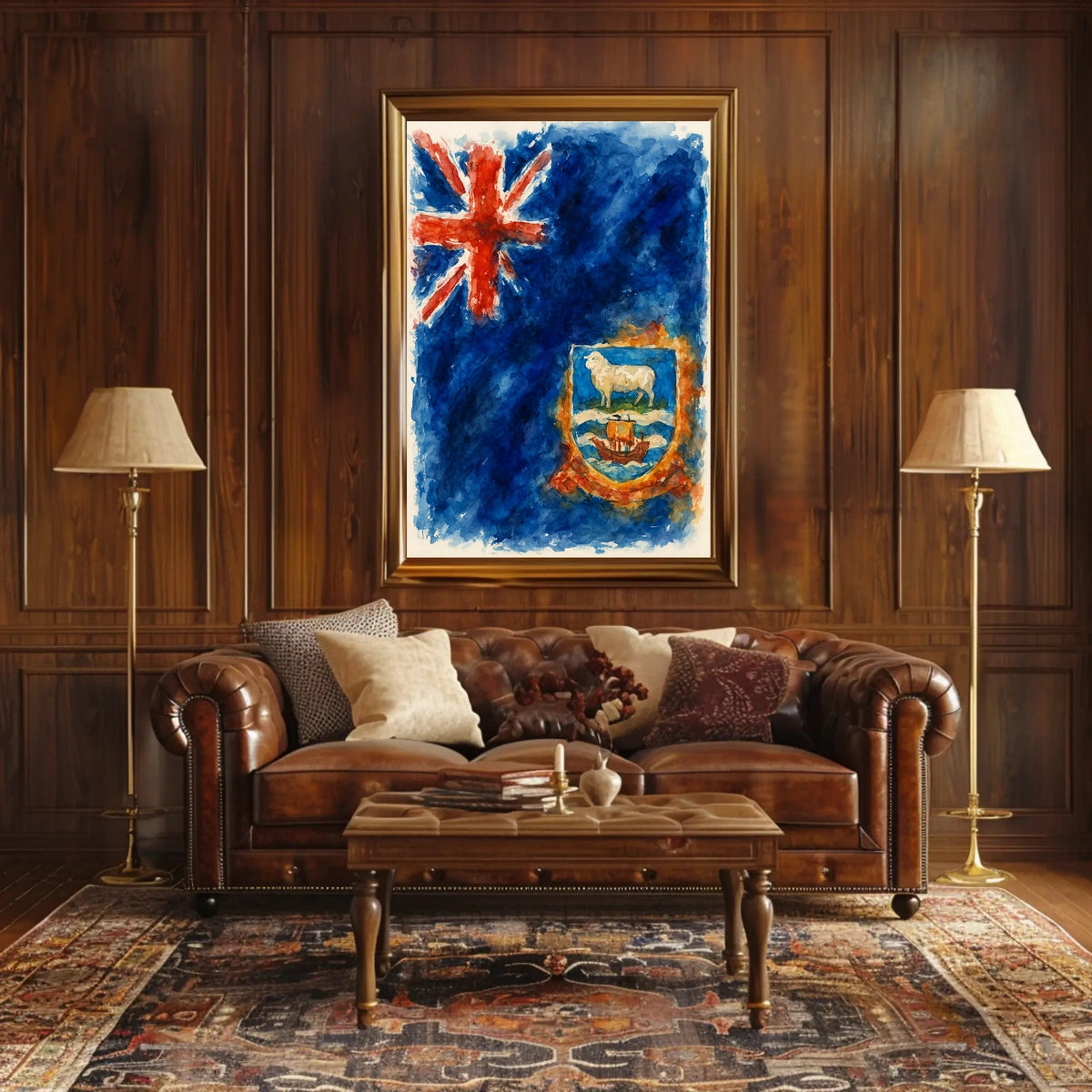 Falkland Islands Flag Art Poster