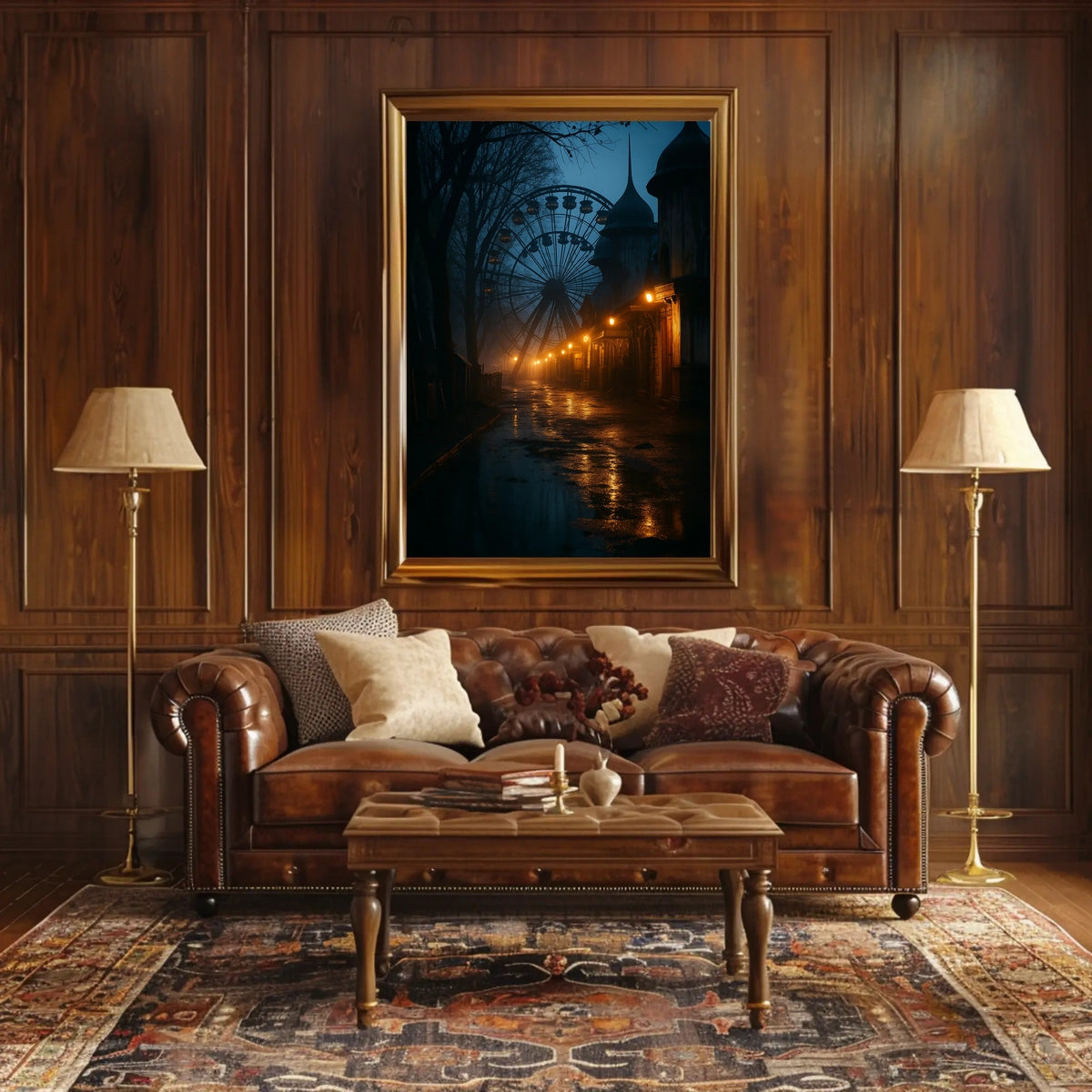 Eerie Carnival Night Poster