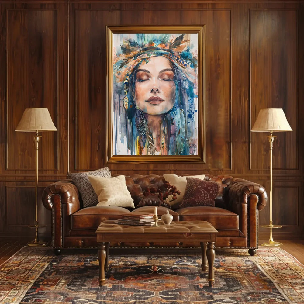 Modern Cityscape Skyscrapers Art Poster