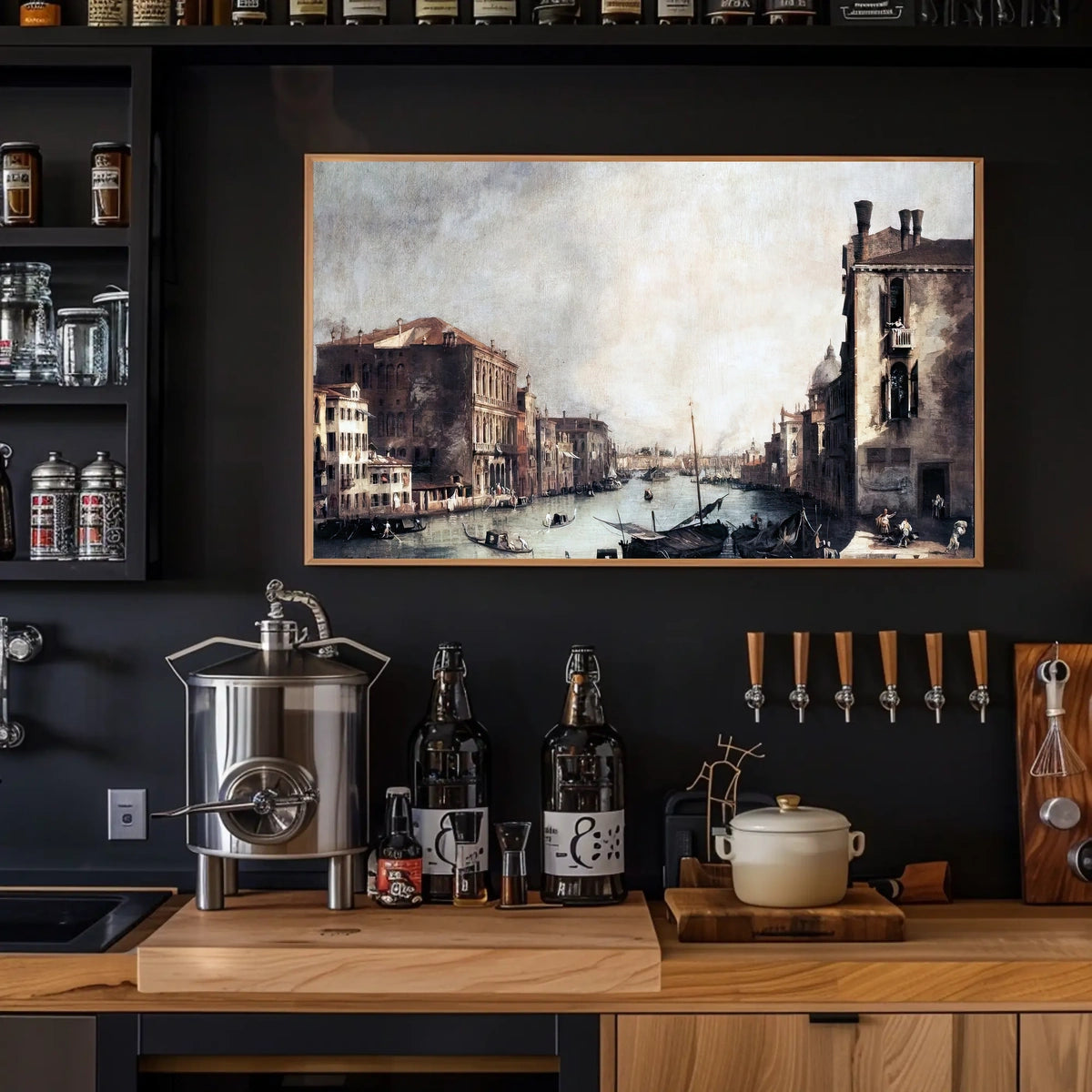 Venetian Canal Masterpiece: European Landscape Urban Cityscape Poster