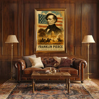 Franklin Pierce 14th President of the United States Layered Digital Collage Poster