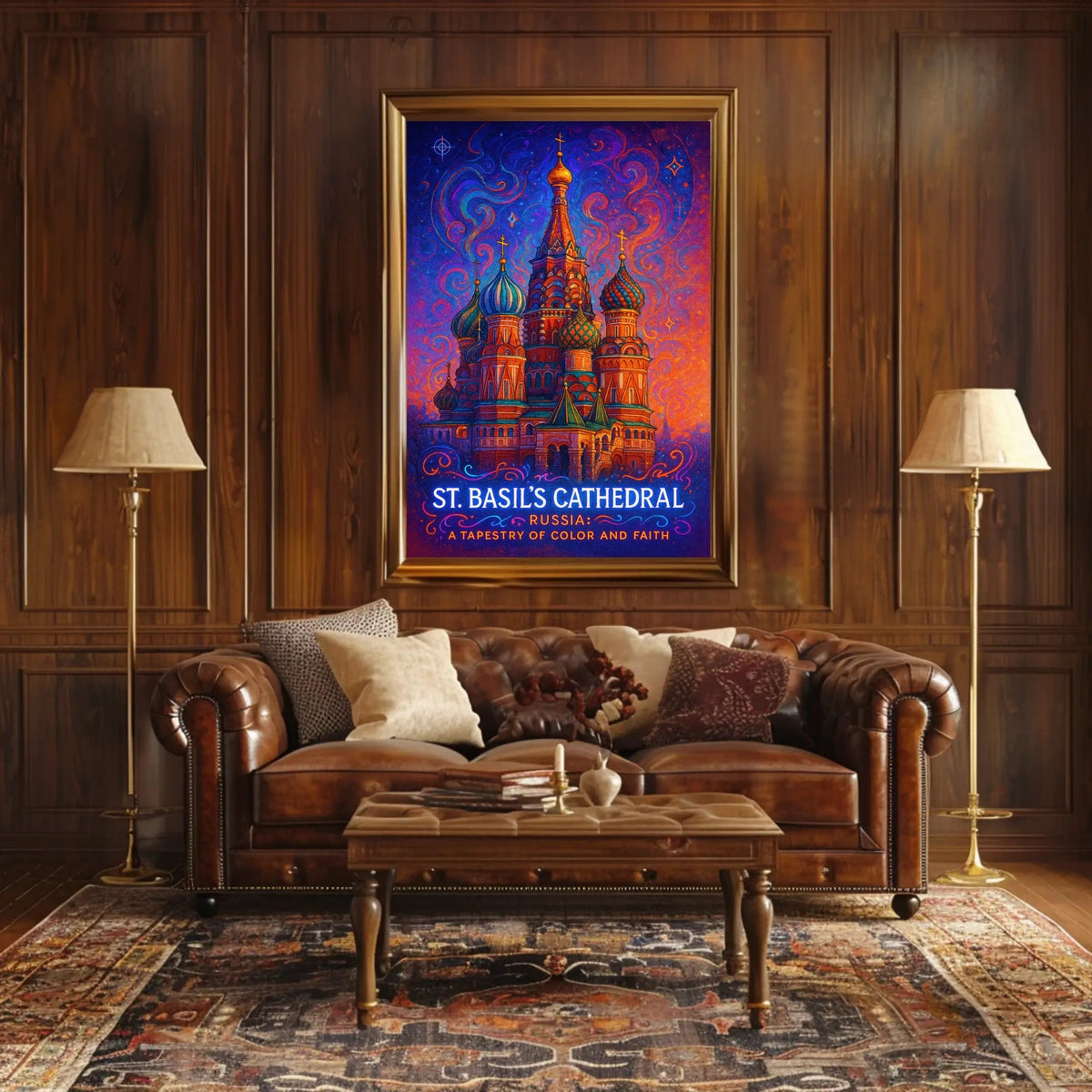 St. Basils Cathedral A Tapestry of Color and Faith Poster