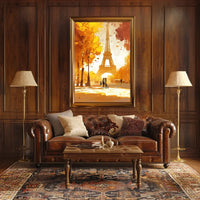 Parisian Autumn Eiffel Tower Impressionist Art Poster
