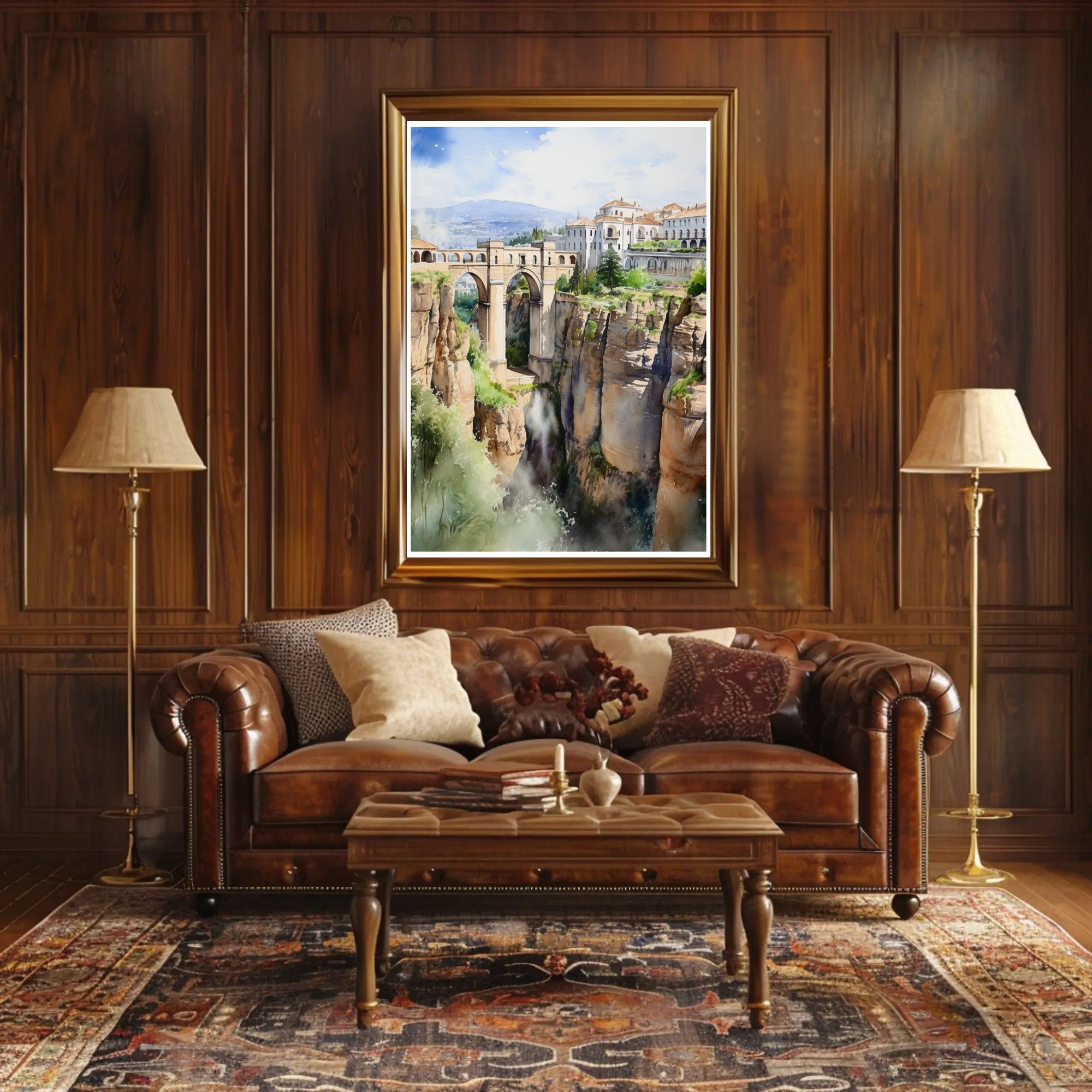 Bridge Over a Gorge Poster PosterGoat