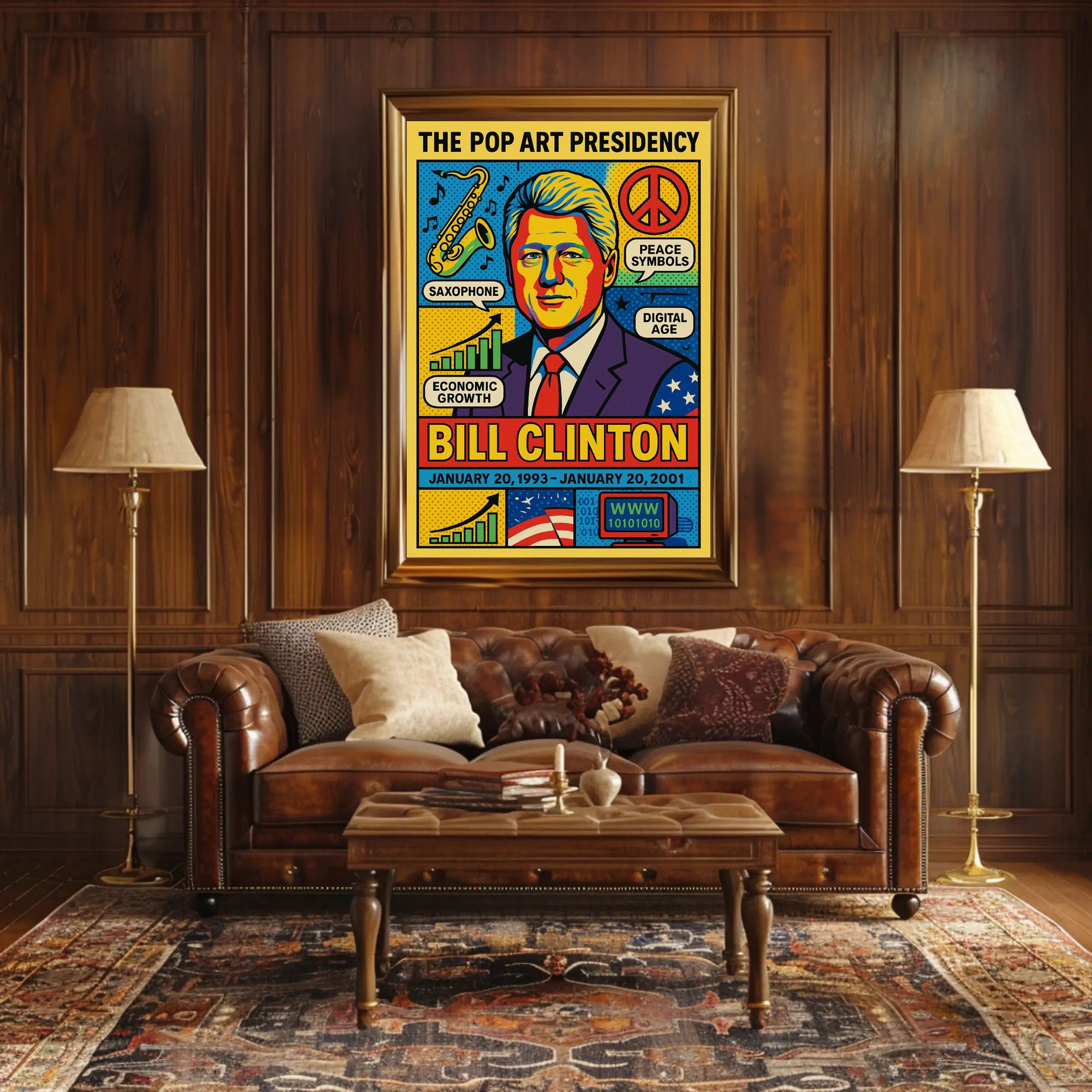 Bill Clinton The Pop Art Presidency Poster