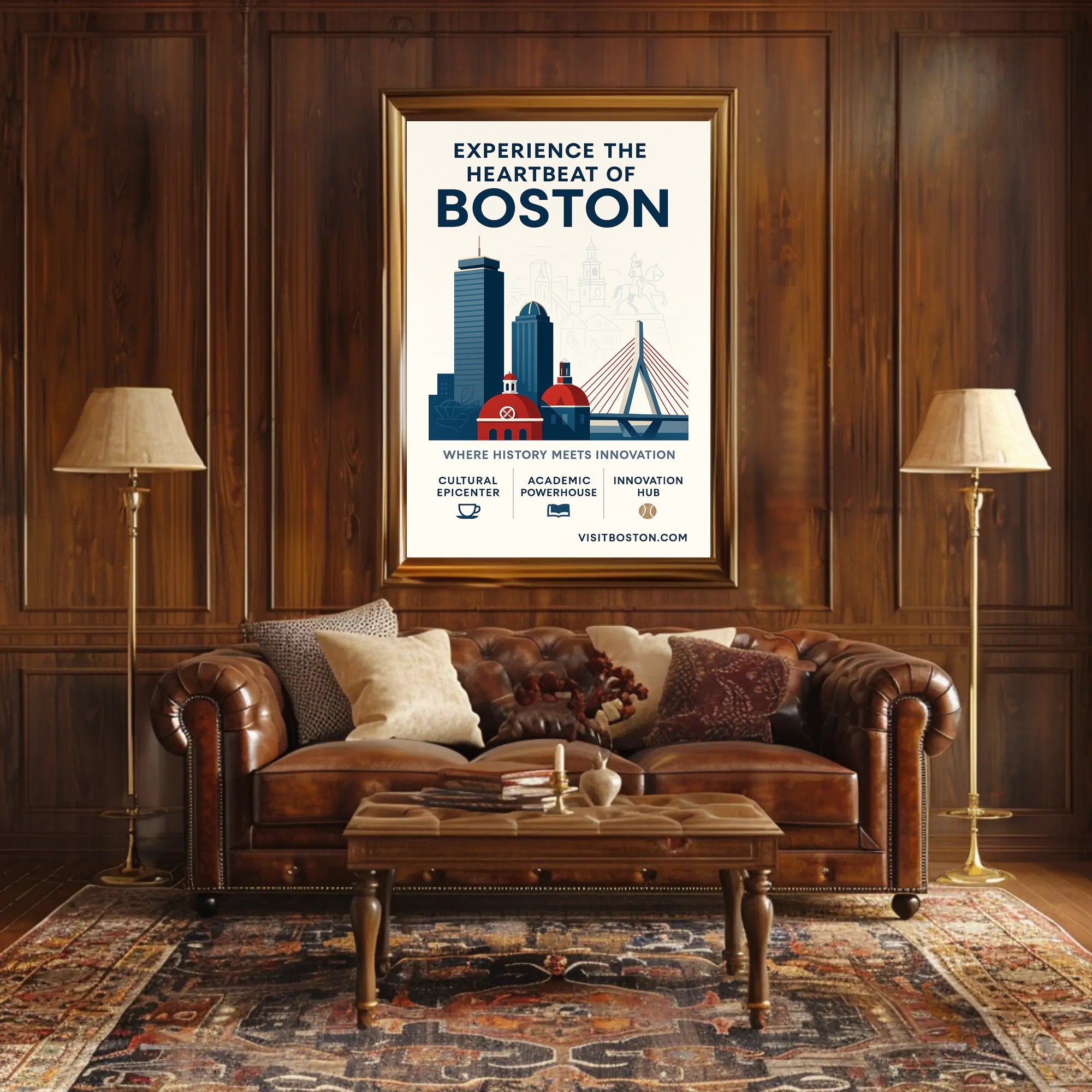 Experience the Heartbeat of Boston Poster PosterGoat