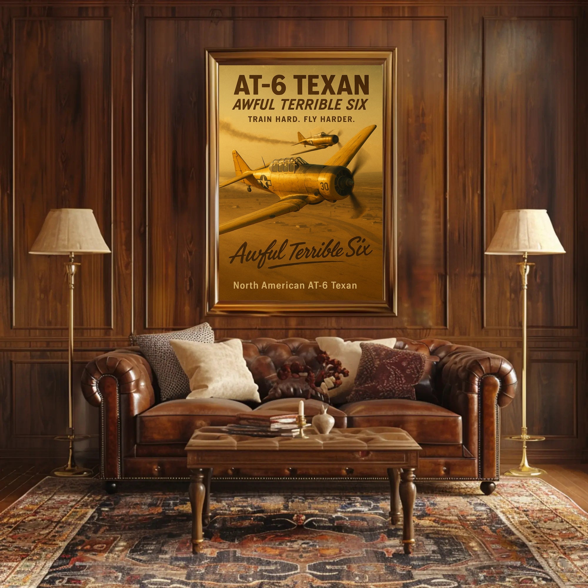 North American AT-6 Texan WWII Aircraft Heritage Poster