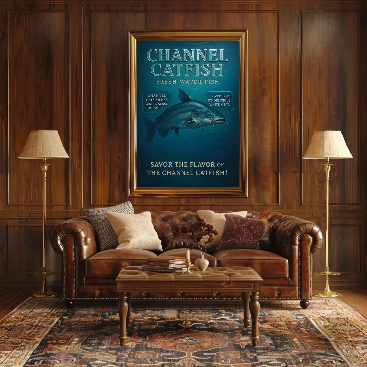 Channel Catfish Fresh Water Delight Poster
