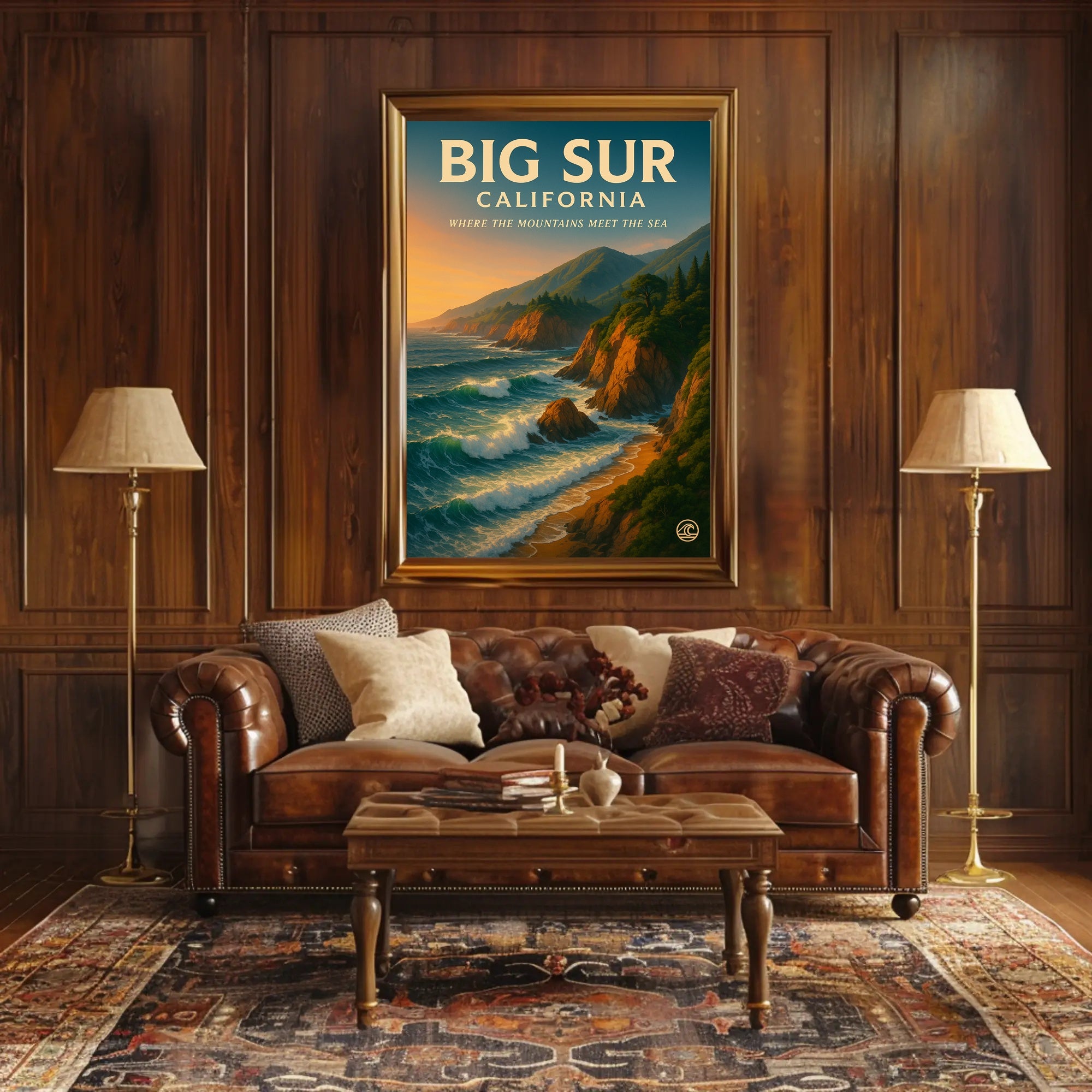 Big Sur Where the Mountains Meet the Sea Poster PosterGoat