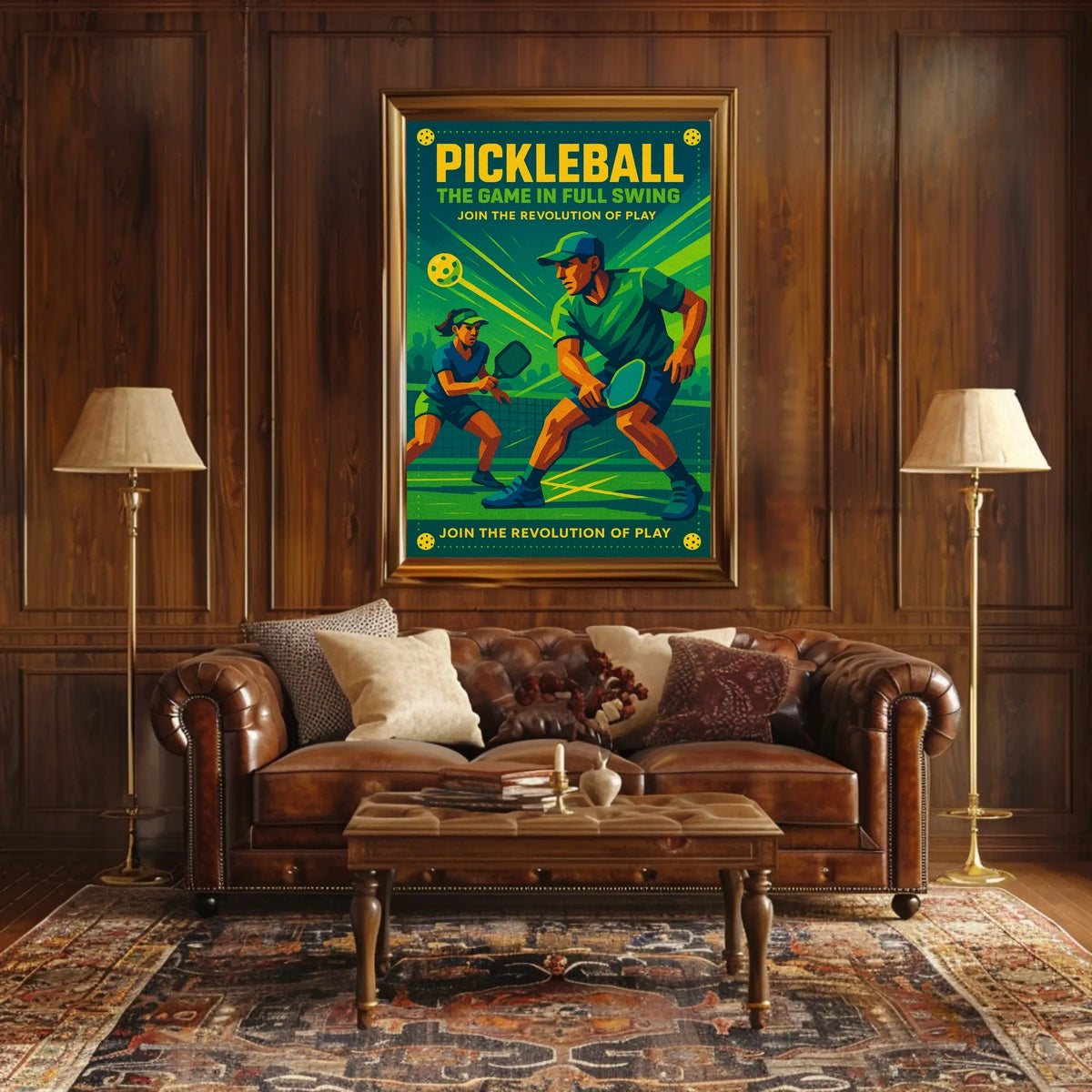 Pickleball The Game in Full Swing Poster