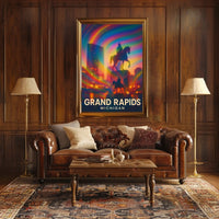 Grand Rapids Michigan Scenic Travel Photography Poster