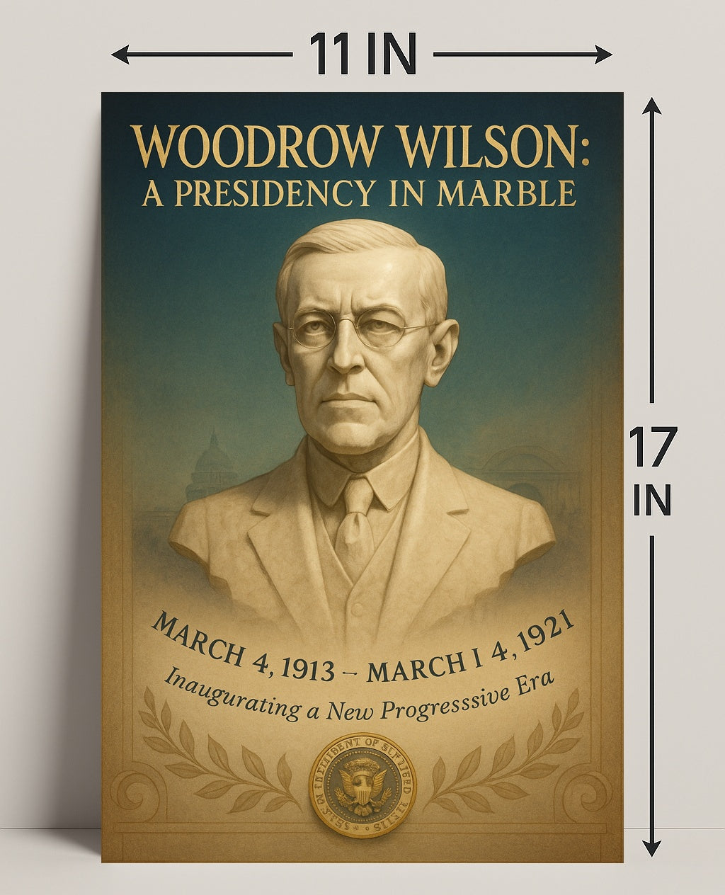 Woodrow Wilson A Presidency in Marble Poster PosterGoat
