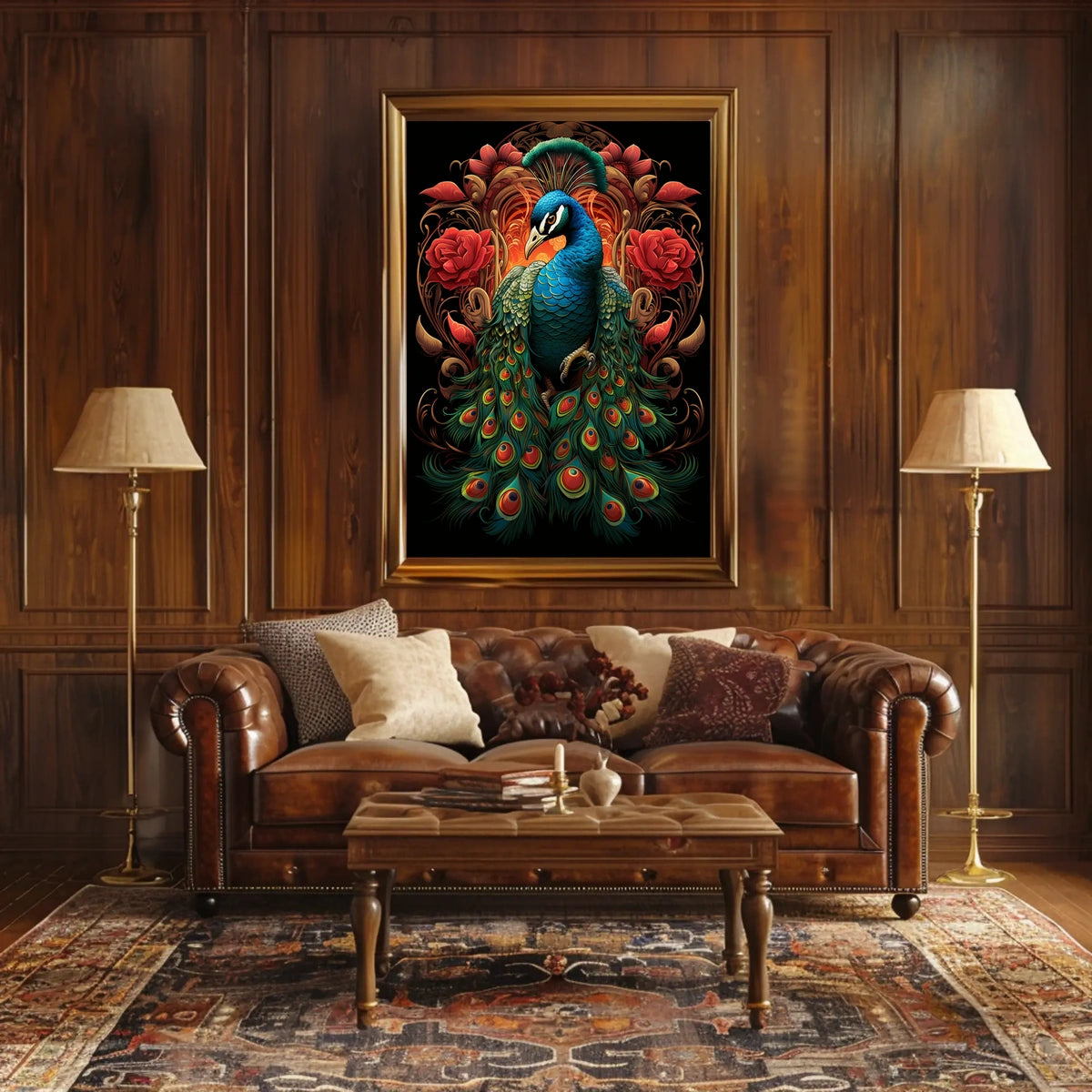 Majestic Peacock In Bloom Poster