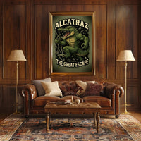 Fierce Alligator Escape Fantasy or Mythology Poster PosterGoat