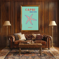 Capri, Italy Travel Poster with Bold Mediterranean Palette PosterGoat
