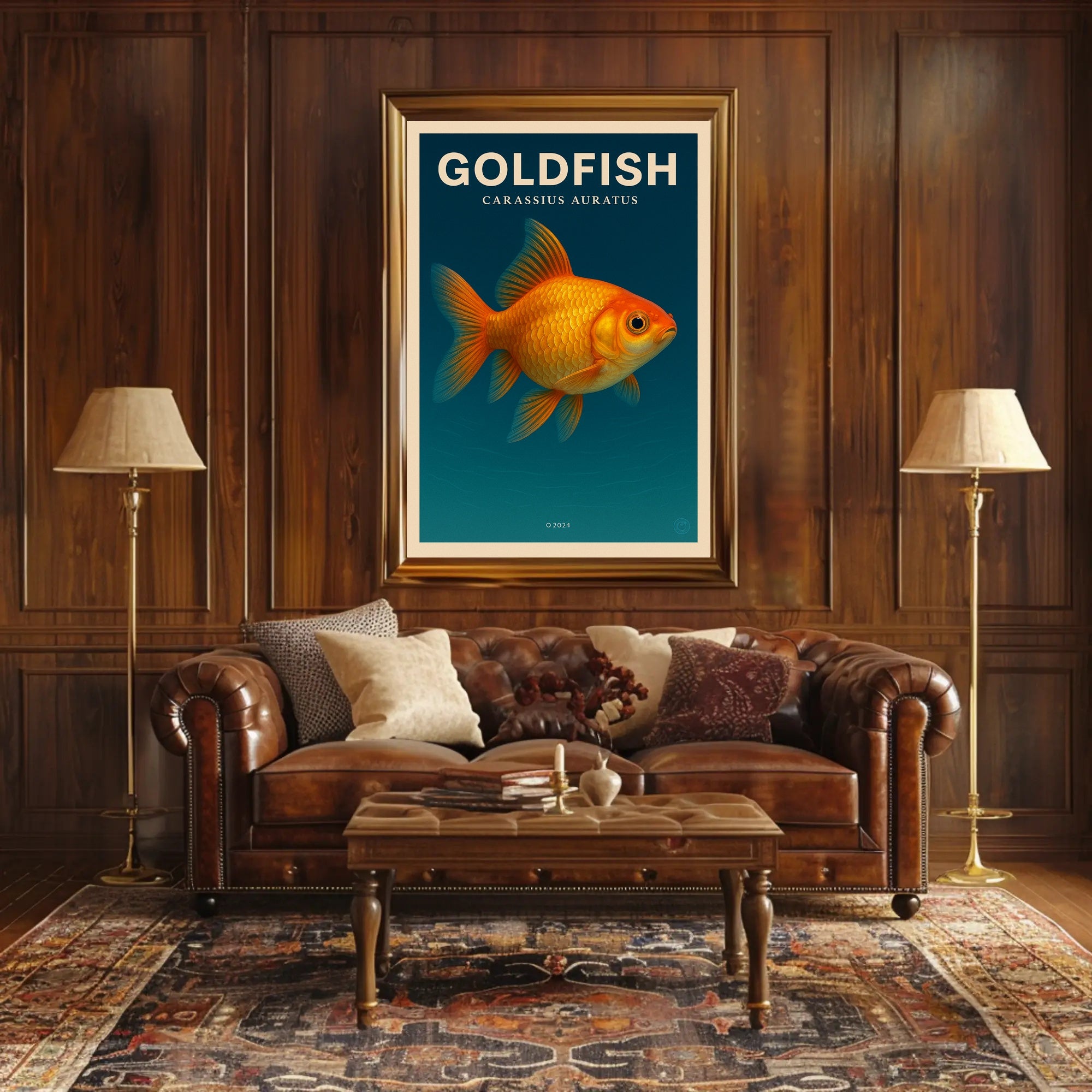 Goldfish Carassius Auratus Poster PosterGoat