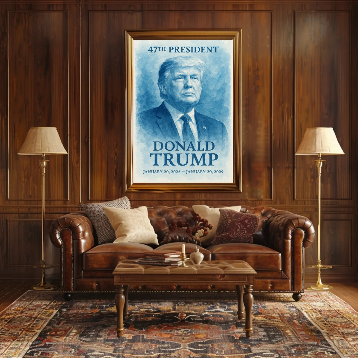 Trump Visionary Horizon Watercolor Patriot Poster