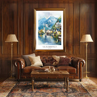Salzkammergut Lakeside Charm Travel Poster PosterGoat