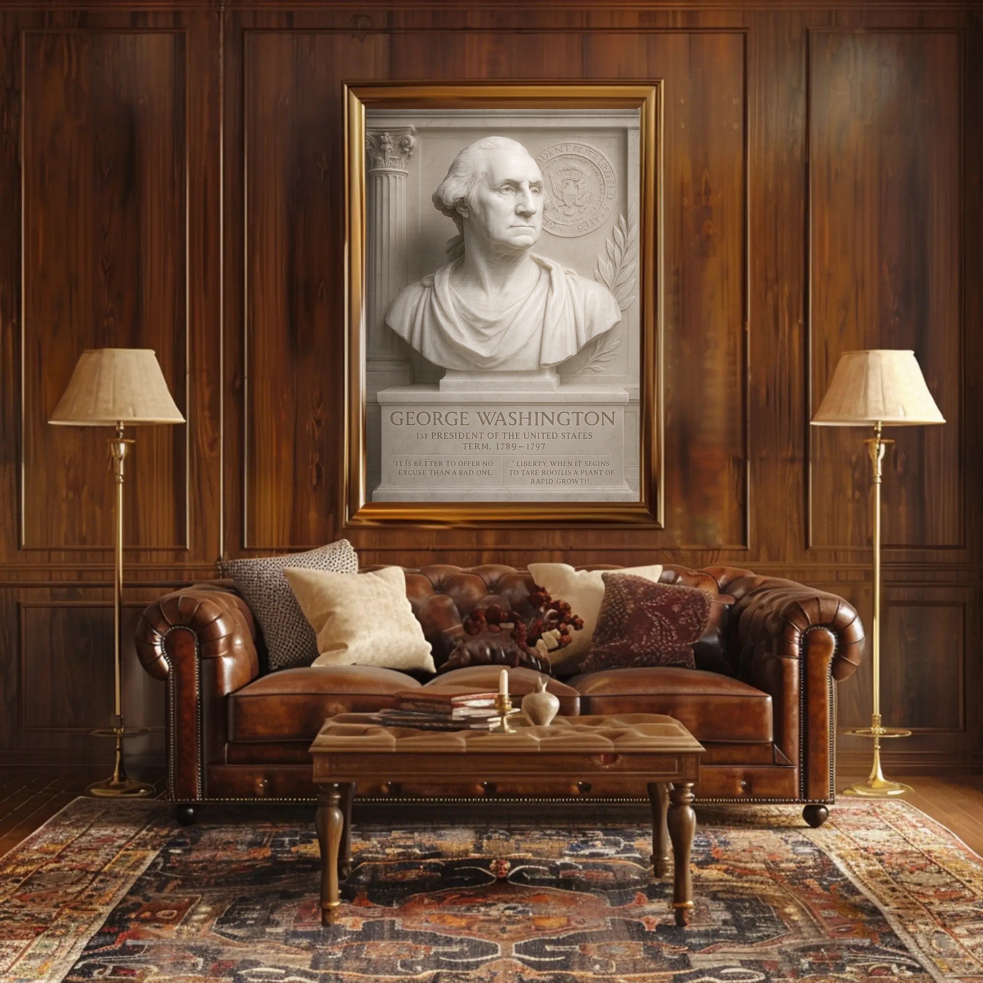 George Washington Bust Classical Historical or Presidential Poster