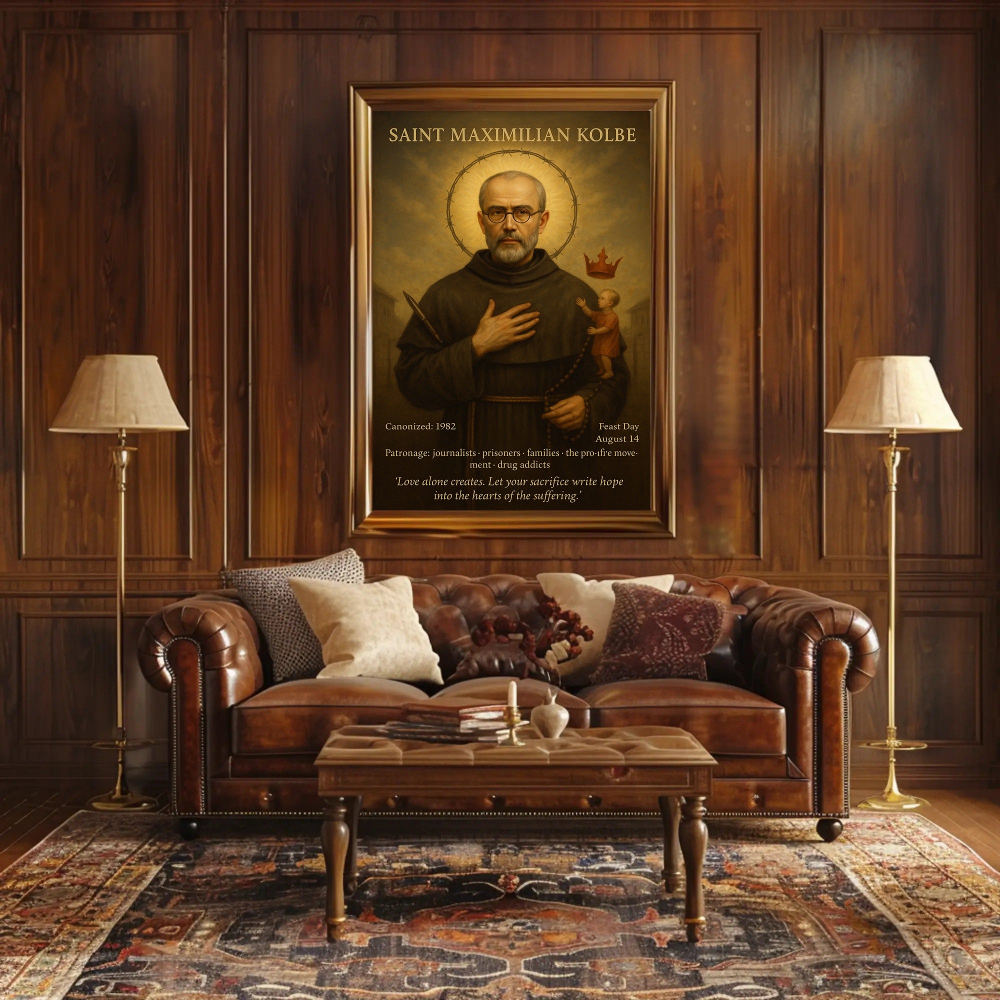 Saint Maximilian Kolbe Religious Reverence Poster