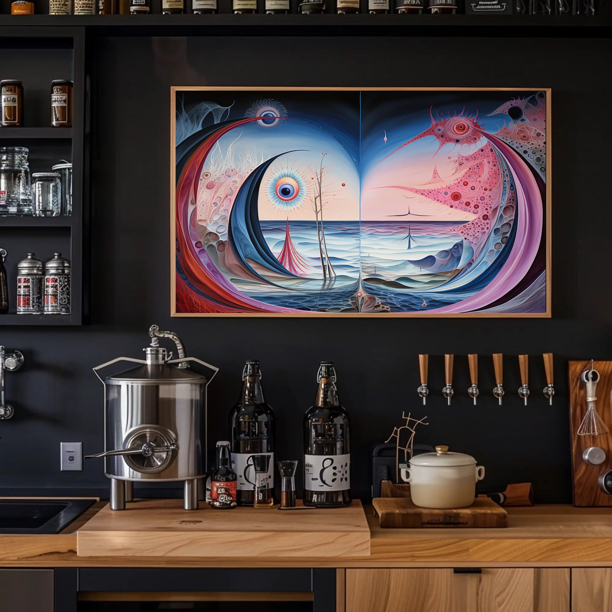 Surreal Cosmic Seascape Abstract or Artistic Poster