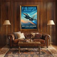 F-16 Viper Electric Jet Poster PosterGoat