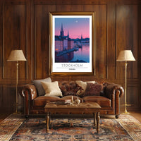 Serene Evening View of Stockholm Urban Cityscape Poster