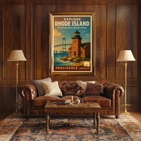 Explore Rhode Island The Ocean State Poster