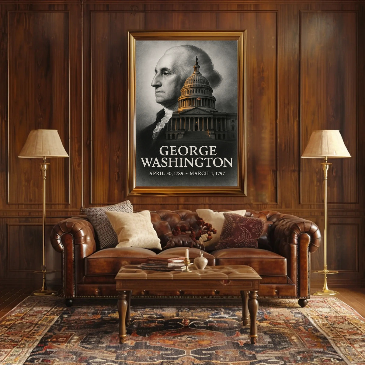 George Washington 1st President of the United States Reflections Poster