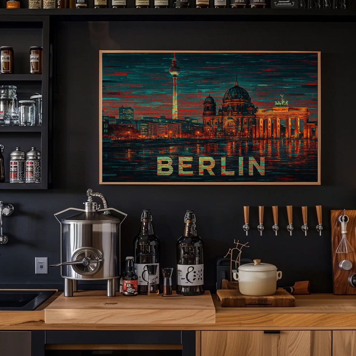 Berlin Skyline Art Poster