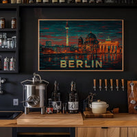 Berlin Skyline Art Poster