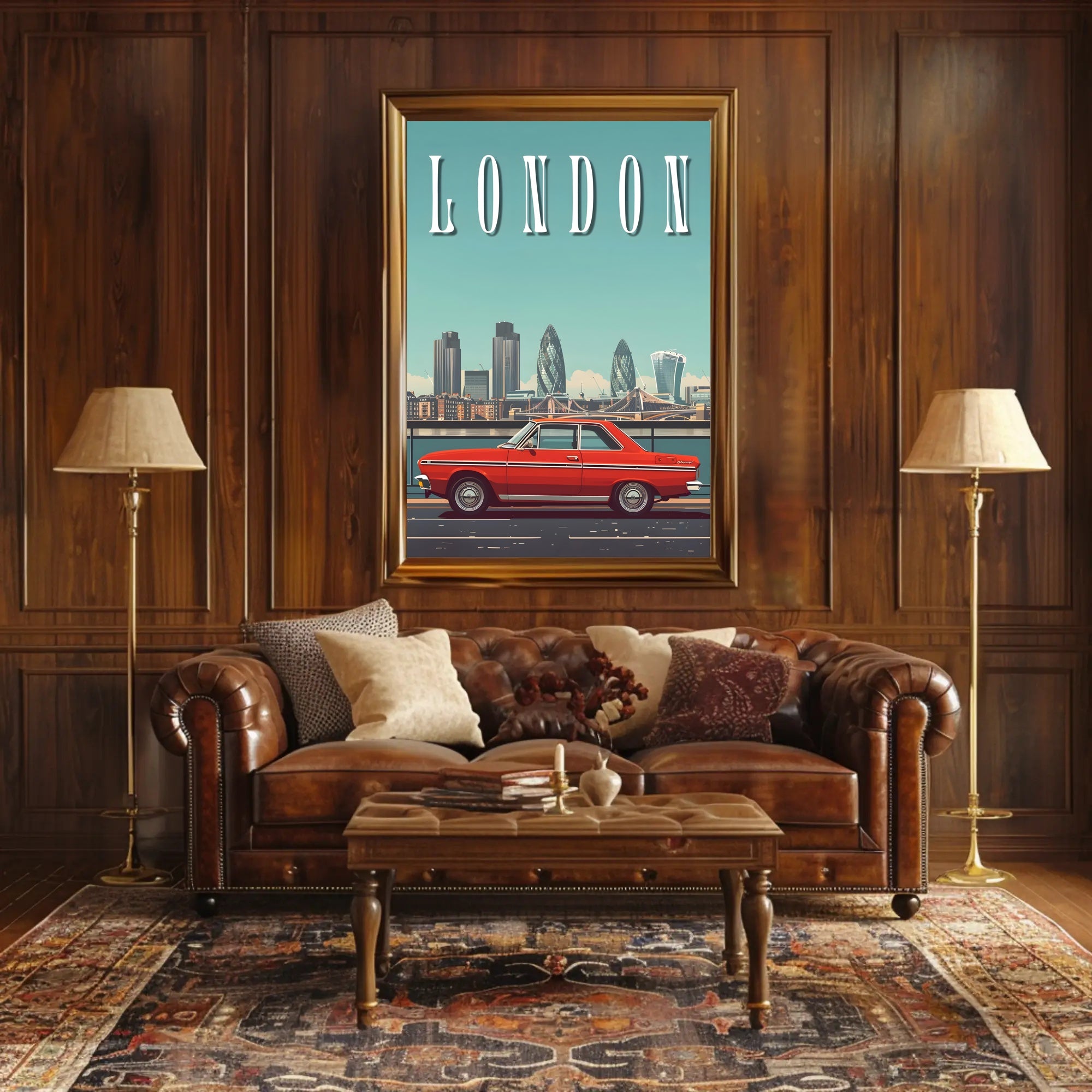 Retro London Journey Poster