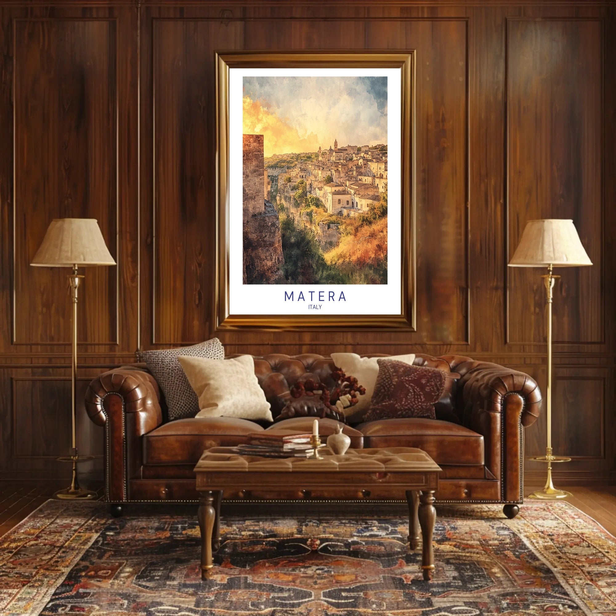 Matera at Sunset Poster PosterGoat