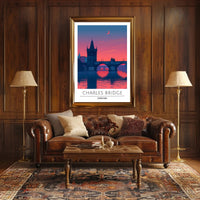 Charles Bridge Twilight Artistry Cultural or Heritage Poster