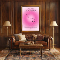 Scorpio Zodiac Mystical Minimalist Art Space or Astronomy Poster PosterGoat