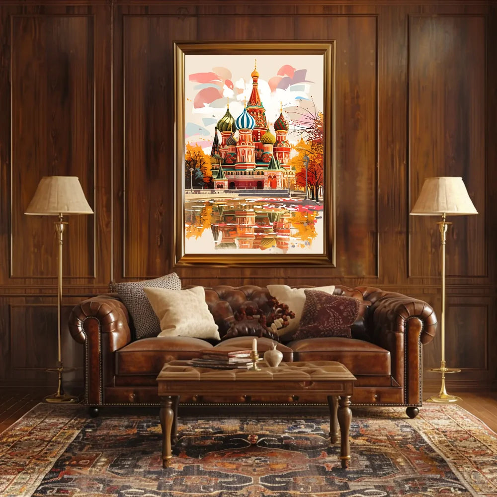 Saint Basil's Cathedral Autumn Art Poster