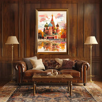 Saint Basil's Cathedral Autumn Art Poster
