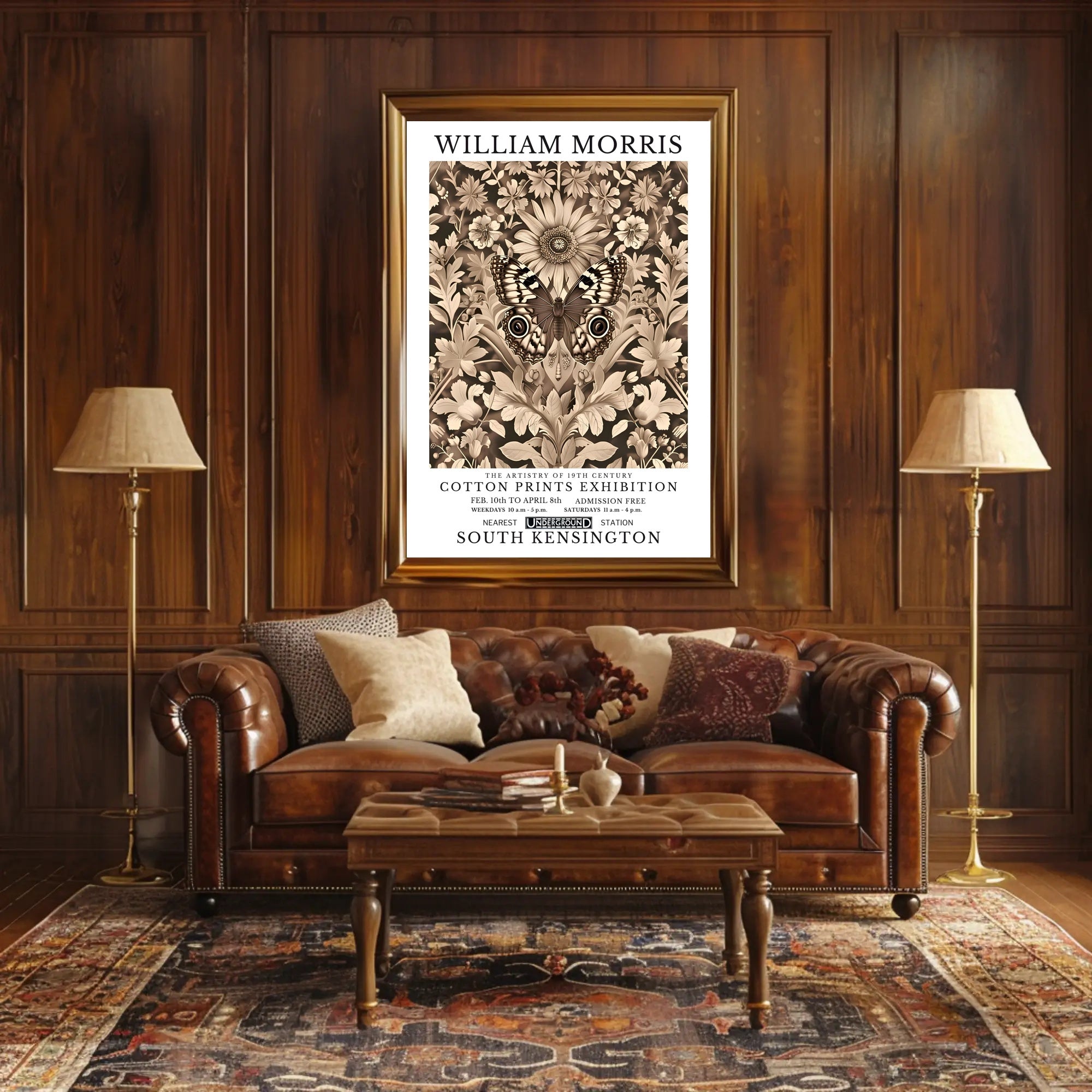 William Morris 19th Century Cotton Prints Poster