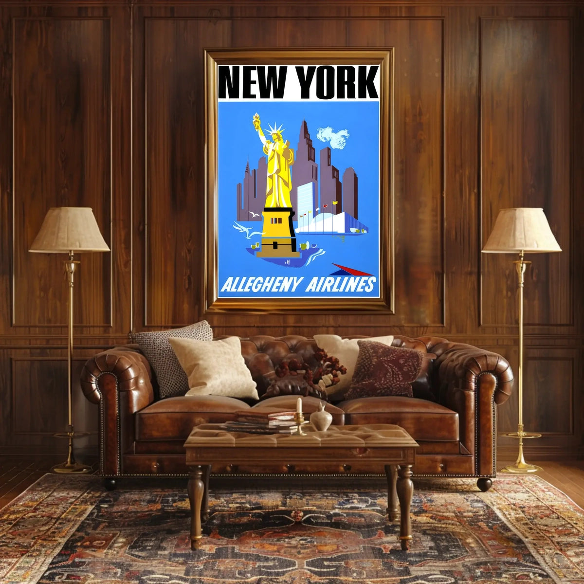 New York City Poster Abstract Iconic Travel Wall Art