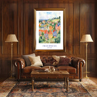 Inverness Scenic Illustration Poster PosterGoat