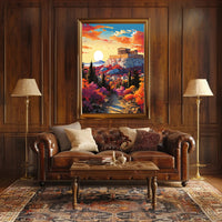 Parthenon Sunset Majesty Cultural or Heritage Poster