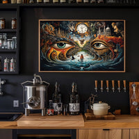 Explorative Imagination Surrealistic Urban Cityscape Artistic Poster